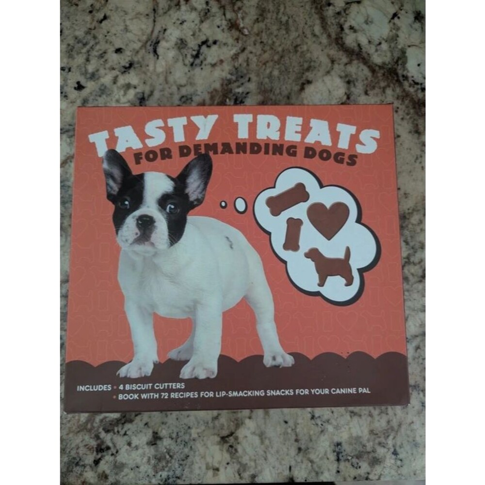 Tasty Treats for dogs recipe book and cookie cutter set dog bone